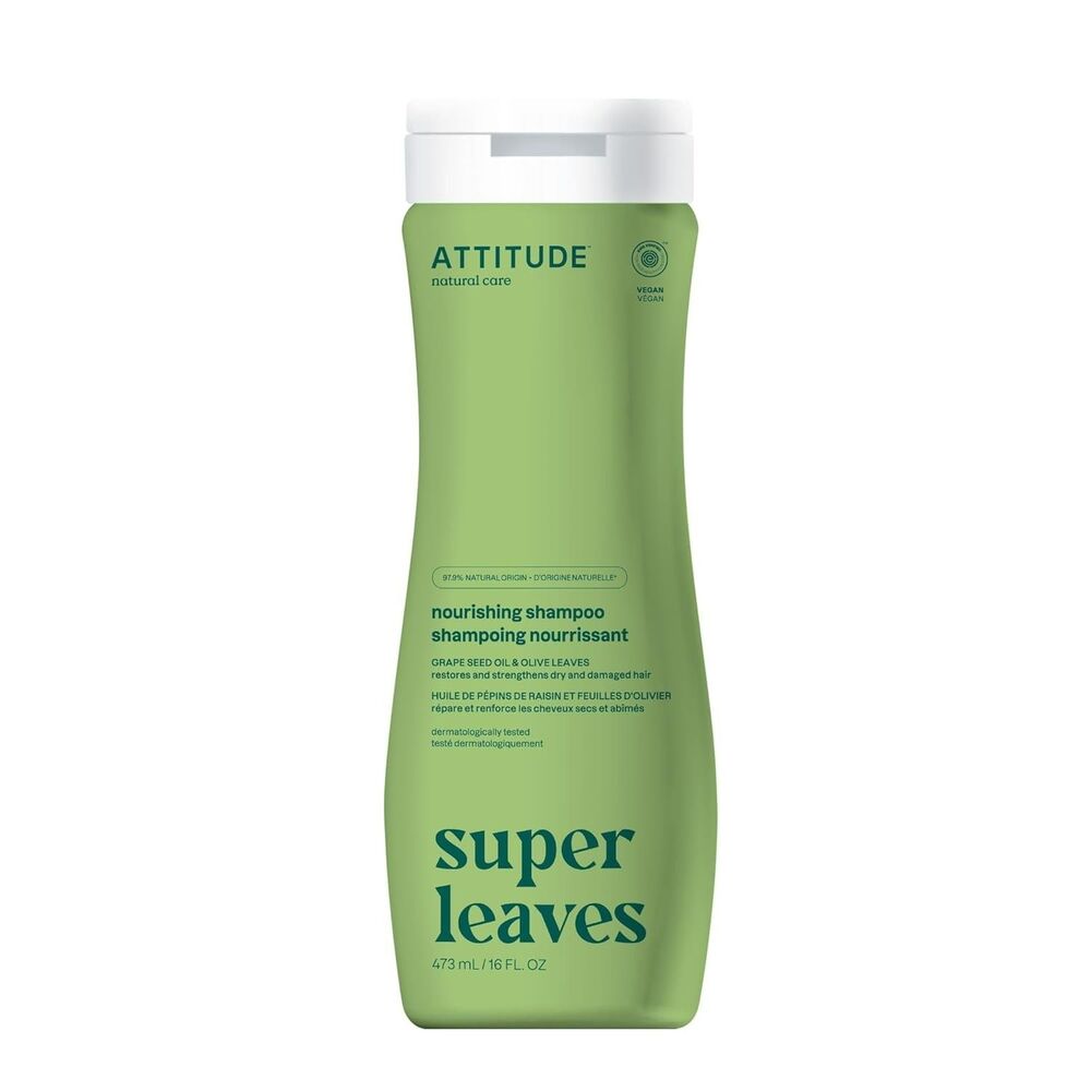 ATTITUDE Nourishing Hair Shampoo EWG Verified Dry Damaged Hair 16oz Olive Leaves